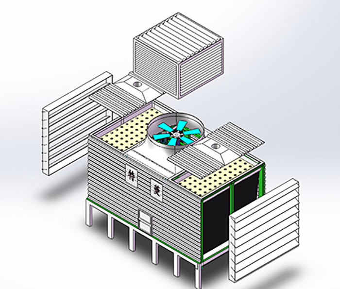 工業(yè)閉式橫流冷卻塔